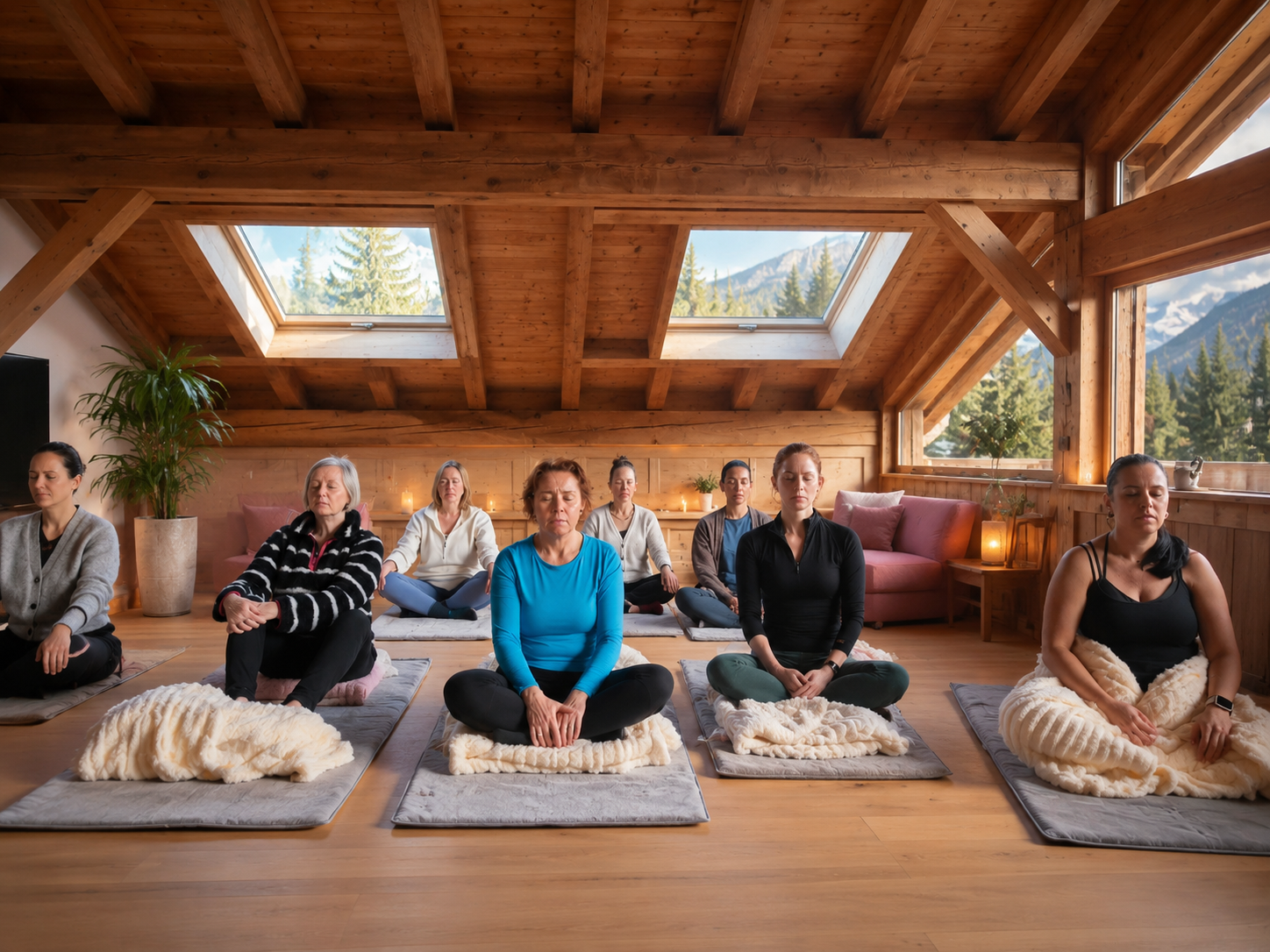 Breathwork at a previous Insight Aware retreat